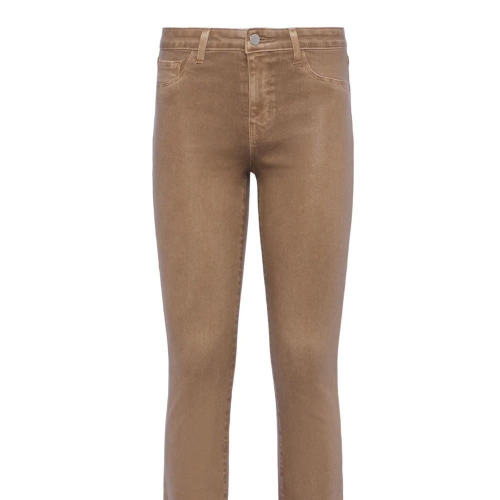 L’agence Coated Skinny Jeans In Rye (Latte Color) Size 28 Stretchy